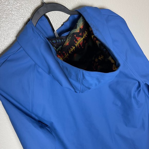 Pendleton | Marine Blue Hooded Rain Coat Jacket - Picture 3 of 10